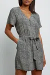 Rails Sophia Romper In Olive Lynx