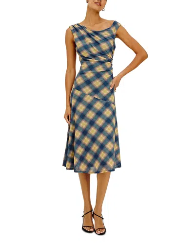 Rails Delores Off The Shoulder Midi Dress In Blue
