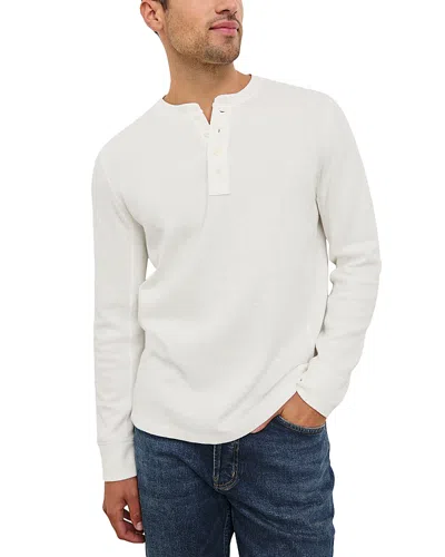 Rails Soto Cotton Blend Knit Henley Sweater In White