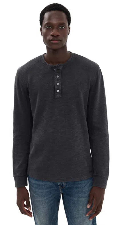 Rails Soto Henley Washed Black In Gray