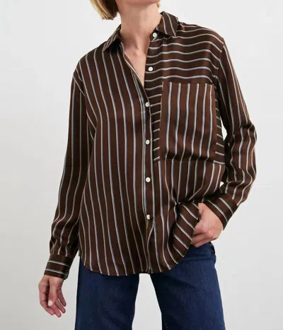 Rails Spencer Top In Baltic White Stripe In Brown