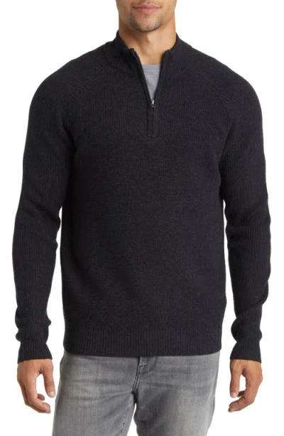 Rails Stark Wool Half Zip Sweater In Cast Iron