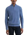 Rails Stark Merino Wool Quarter Zip Sweater In Cerulean Melange