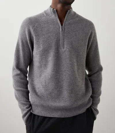 Rails Stark Quarter Zip Sweater In Finch In Grey
