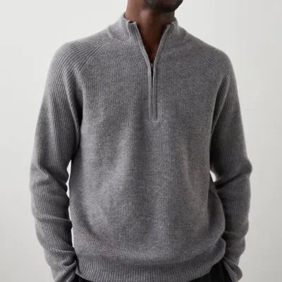 Rails Stark Quarter Zip Sweater In Finch In Gray