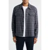 Rails Stellan Glen Check Textured Cotton Button-up Jacket In Blue