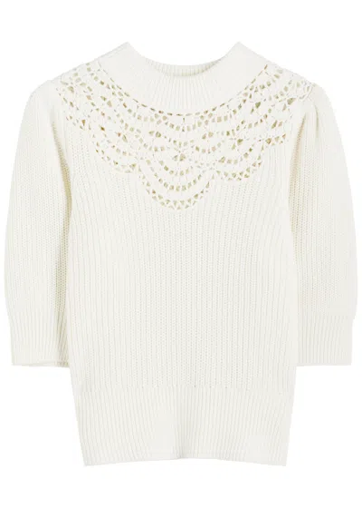Rails Steph Ribbed Cotton Jumper In Ivory