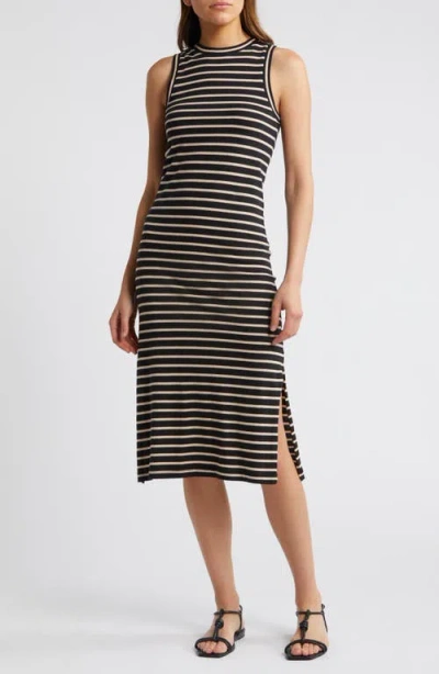 RAILS RAILS STRIPE COTTON MIDI TANK DRESS