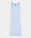 Rails Stripe Rib Midi Tank Dress In Chambray Blue Stripe
