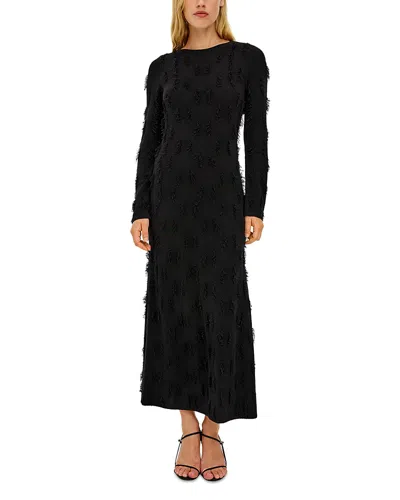 Rails Sulma Silk Blend Fringed Maxi Dress In Black