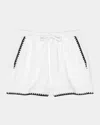 Rails Sunny Embroidered Gauze Shorts In White
