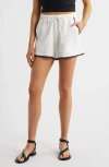 Rails Sunny Embroidered Trim Organic Cotton Shorts In White