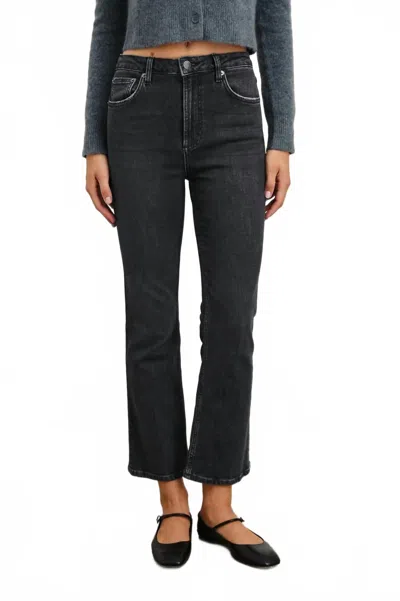 Rails Sunset Crop Slim Flair Jeans In Black Pearl