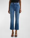 Rails Sunset High Waist Slim Fit Crop Flare Jeans In Tidal Wave