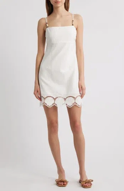 Rails Susana Seashell Embroidered Mini Dress In White