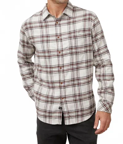 Rails Sussex Shirt In Oat Grey/brick In Multi