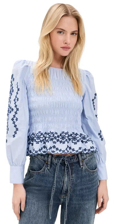 Rails Tabi Blouse In Blue Bird