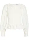 Rails Tabi Broderie-anglaise Cotton-poplin Top In White