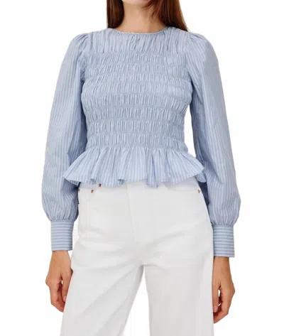 Rails Tabi Top In Oxford Stripe In Blue