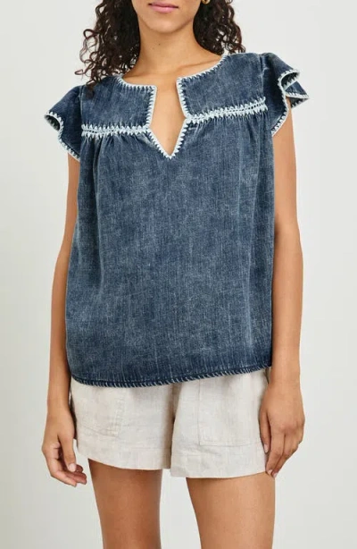 RAILS RAILS TAFIA EMBROIDERED POPOVER TOP