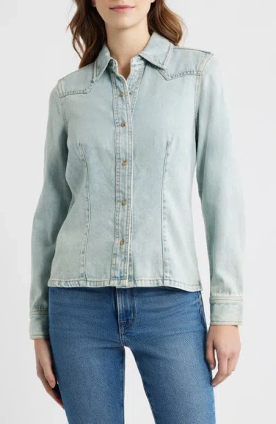 Rails Taina Denim Snap-up Western Shirt In Blue