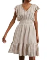 Rails Tara Striped Flutter-sleeve Mini Dress In Multi