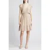 Rails Tara Stripe Ruffle Sleeve Linen Blend Dress In Palo Santo Stripe