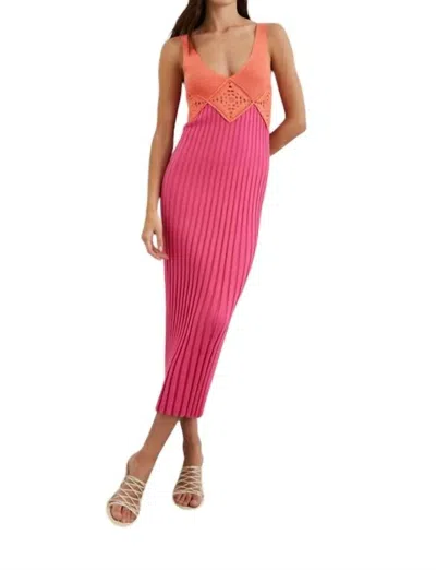 Rails Taryn Dress In Papaya Colorblock In Pink