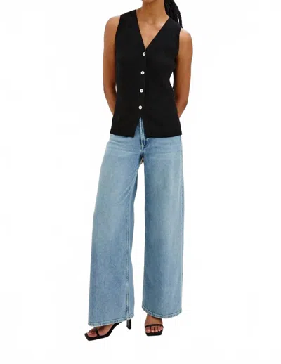 Rails Tatia V-neck Top In Black In Blue