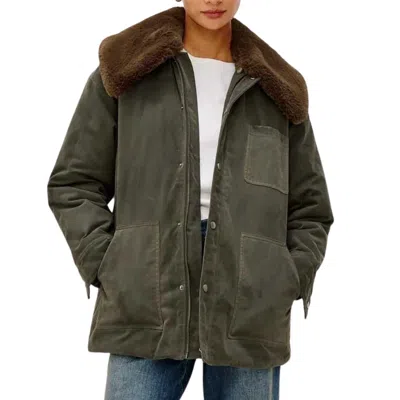Rails Tessuto Canvas Jacket In Umber In Green