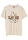 Rails Texax Logo Cotton T-shirt In Cream