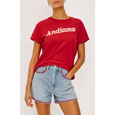 Rails The Classic Crew Graphic T-shirt In Red