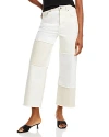 Rails The Getty High Waist Wide Leg Jeans In Ecru Patch