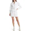 Rails The Griffith Denim Button-front Mini Dress In White