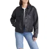 Rails The Mulholland Coated Trucker Jacket In Coated Noir