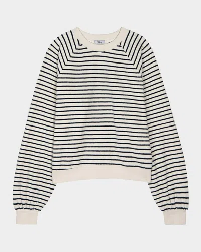 Rails Theron Striped Cotton Sweatshirt In Sailor Stripe Terry Towel