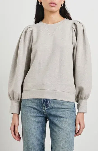 Rails Tiffany Balloon Sleeve Cotton Sweatshirt In Gray