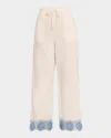Rails Tildi Embroidered Cotton-linen Pants In Neutral