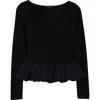 Rails Tillie Bubble Hem Rib Top In Black
