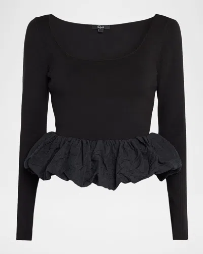 RAILS TILLIE SCOOP-NECK BUBBLE-HEM TOP