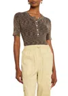 RAILS TONI BUTTON-FRONT SHIRT IN MOCHA SPACE