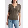 Rails Toni Space Dye Button-front Shirt In Mocha Space Dye