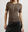 RAILS TONI TOP IN MOCHA SPACE DYE