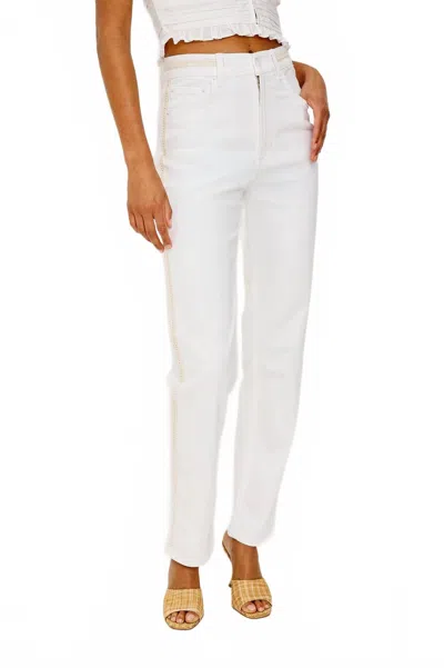 Rails Topanga Embroidered Jeans In Salt White Braided In Black