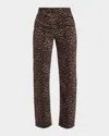 Rails Topanga Leopard Straight-leg Jeans In Animal Print