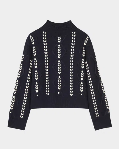 Rails Tori Ribbed Wool-blend Sweater In Midnight