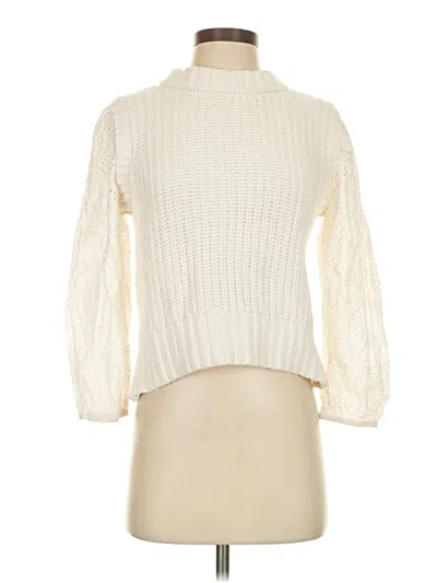 Pre-owned Rails Turtleneck Sweater In White