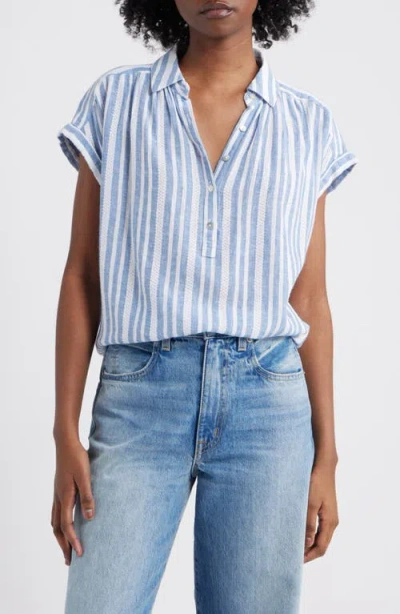Rails Tuscany Stripe Cap Sleeve Popover Top