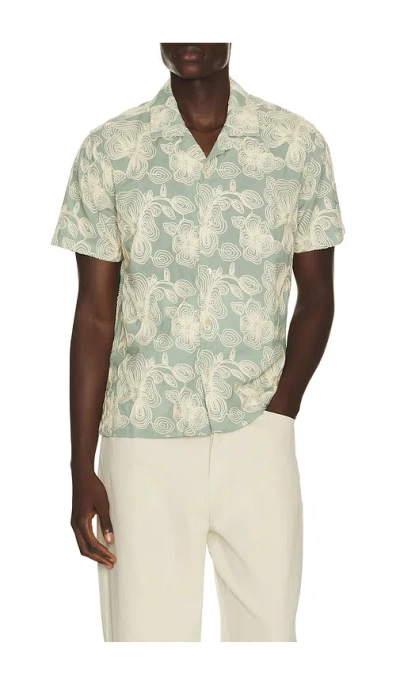 Rails Tyler Camp Collared Shirt In Green