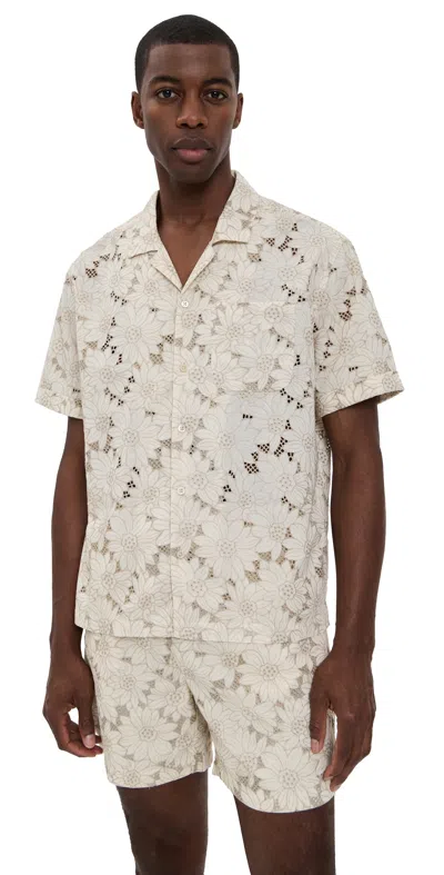 Rails Tyler Camp Shirt Khaki White Sunflower